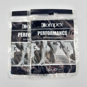 Compex Easy Snap Electrodes 2 x 4 Inch, 2 Per Pack, 2 Packs - (4 Electrodes)